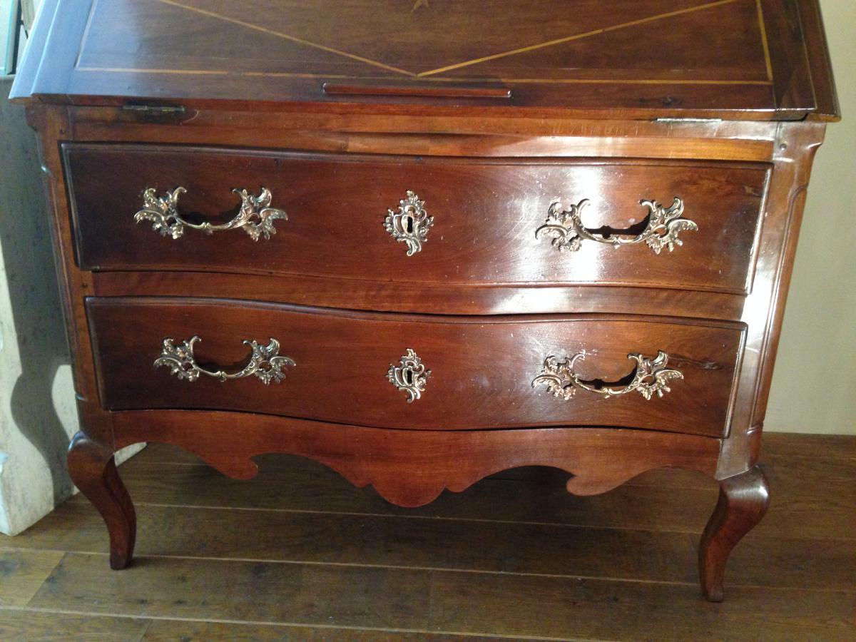 Office Dos d'Or Slope Louis XV Walnut Ass-photo-2