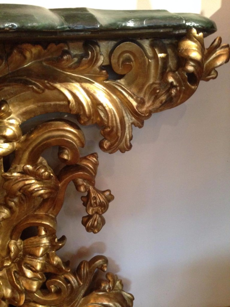 Console En Bois Doré 18 ème Siècle-photo-1