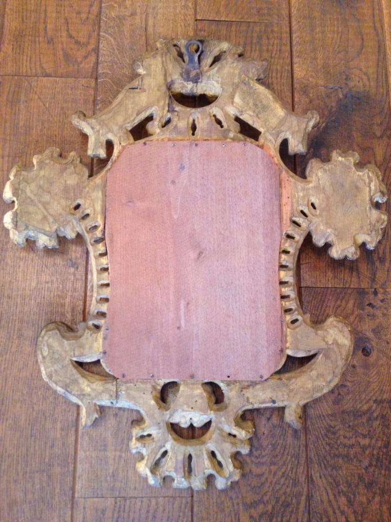 Miroir Bois Doré XVIII Ième Siècle-photo-2