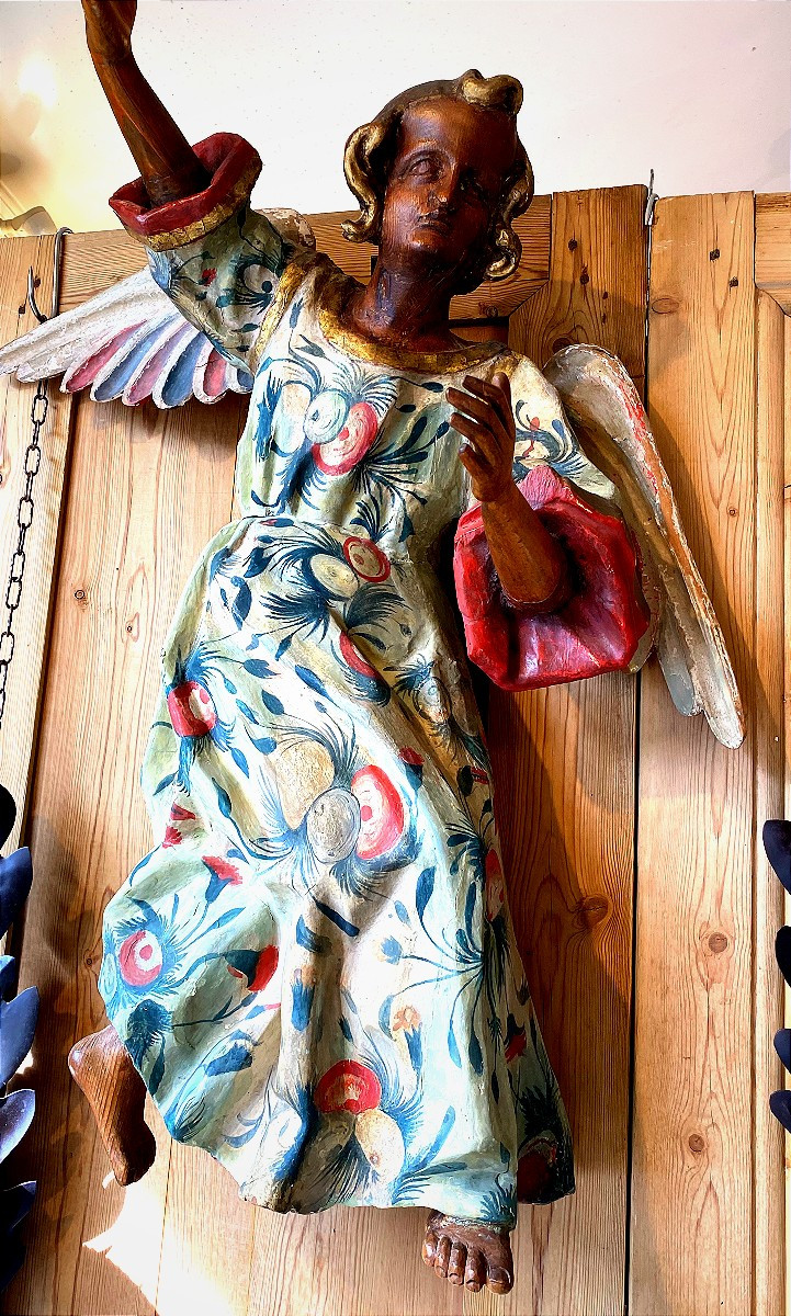 18th Century Wooden Angel-photo-2