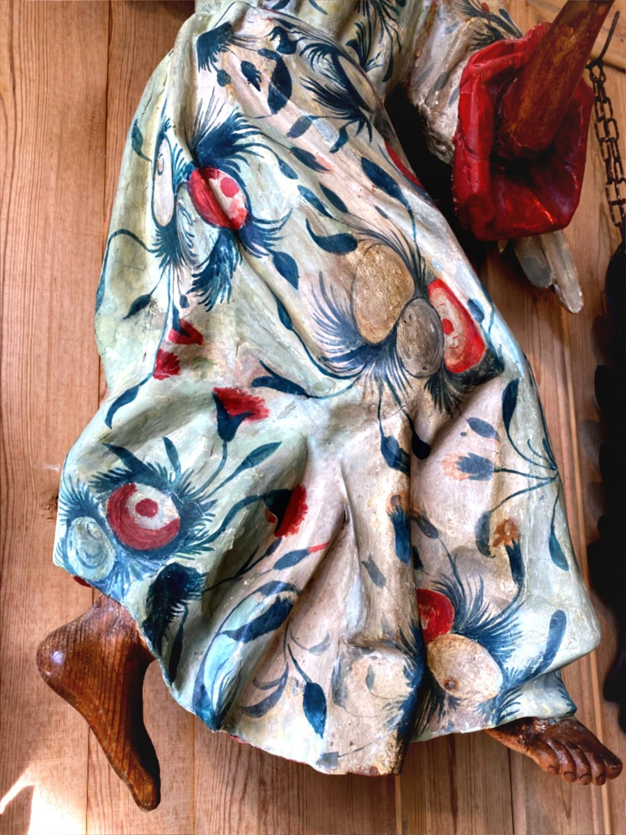 18th Century Wooden Angel-photo-2