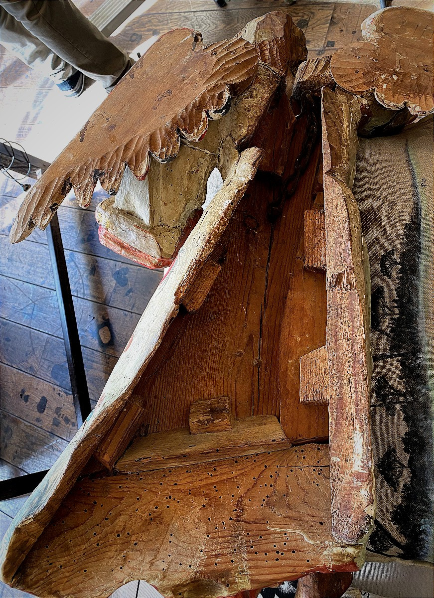 18th Century Wooden Angel-photo-4