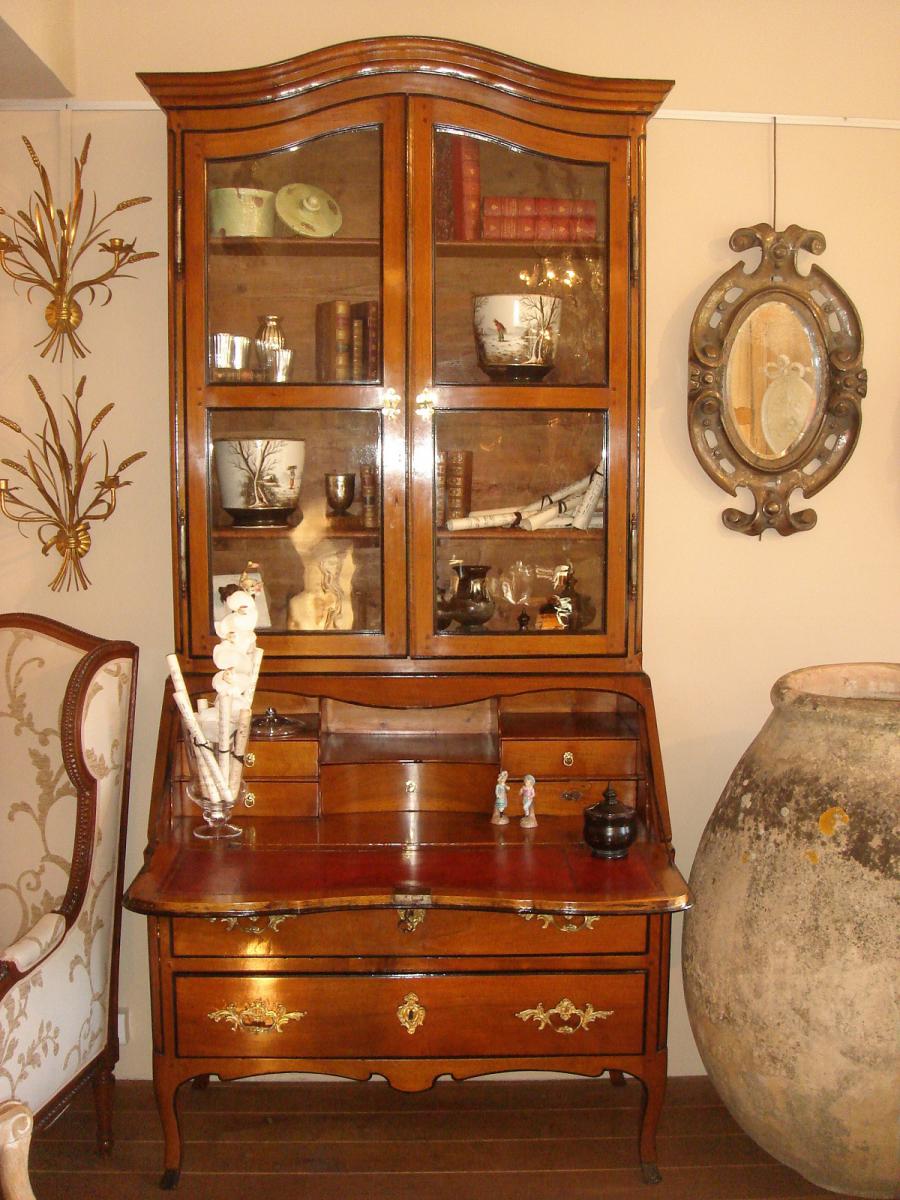 Bureau Scriban Louis XV De Hache En Noyer