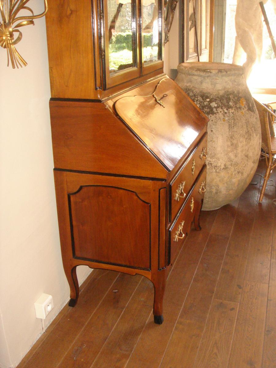 Bureau Scriban Louis XV De Hache En Noyer-photo-1