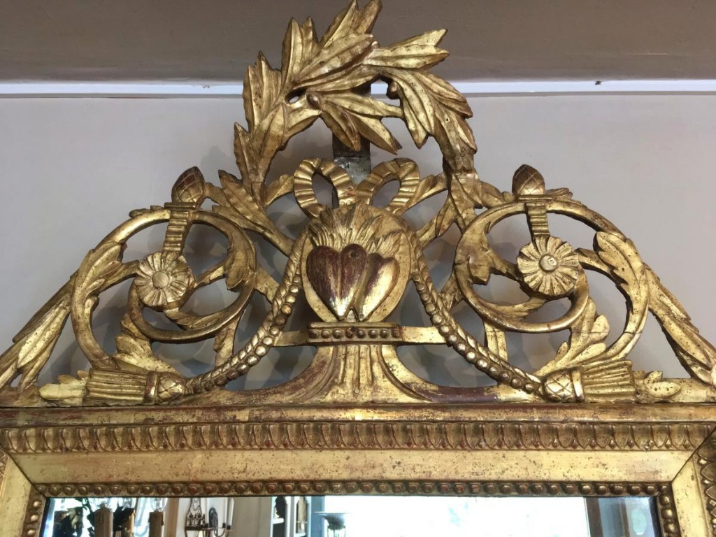 Mirror Provençal Louis XVI Period, 18th Century-photo-2