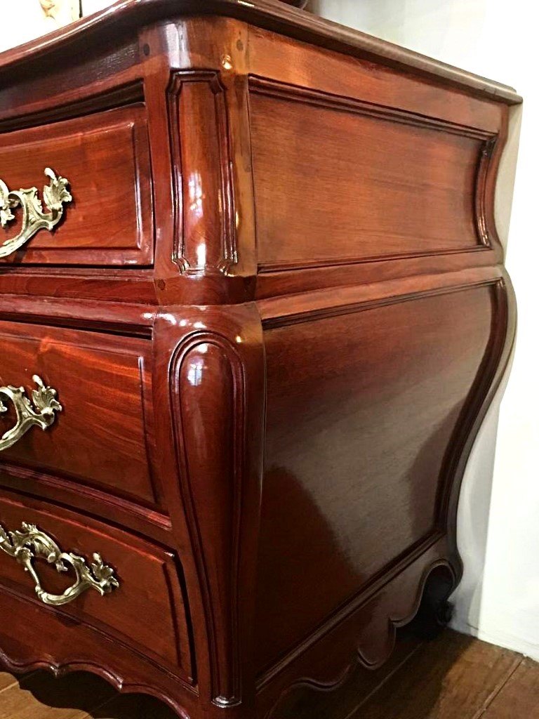 Convenient Port Louis XV Mahogany From Cuba 18th Century-photo-1
