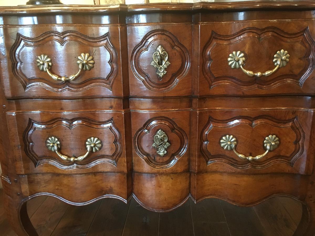 Walnut Double Walnut Convenient Chest, XVIII-photo-3