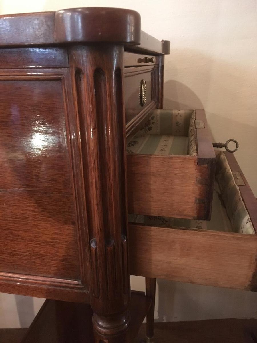 Bedside Louis XVI Mahogany 19th Century-photo-4