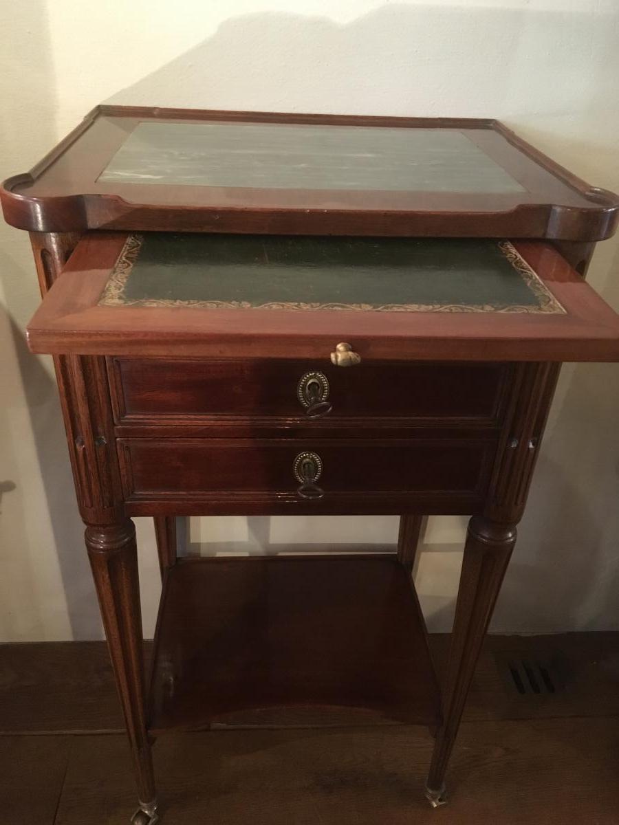 Bedside Louis XVI Mahogany 19th Century-photo-4