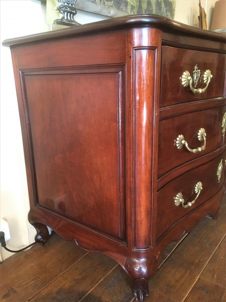 Convenient Port Louis XV Mahogany From Cuba 18th Century-photo-3