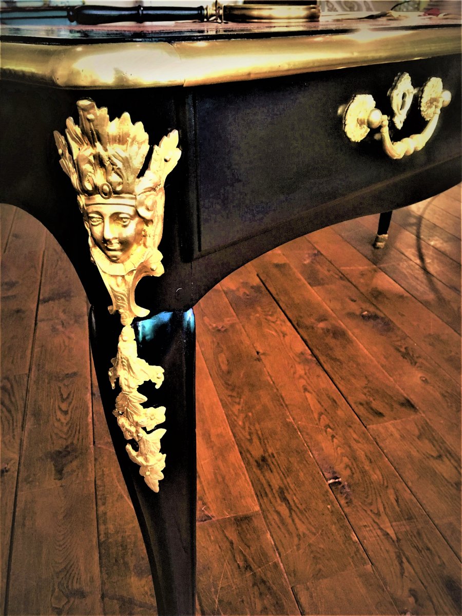 Bureau Plat Louis XV Du 18 ème Siècle-photo-4