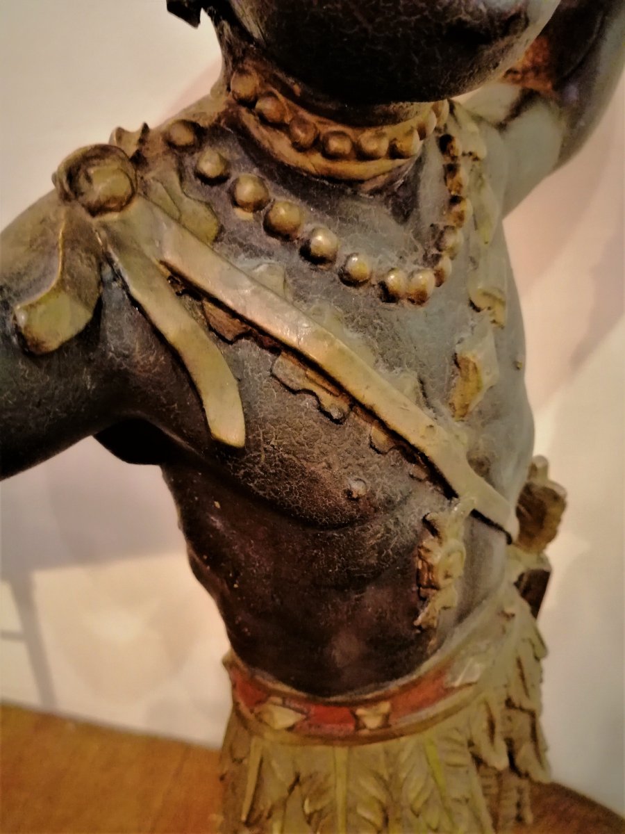 18th Century Carved Wood Bolster-photo-3