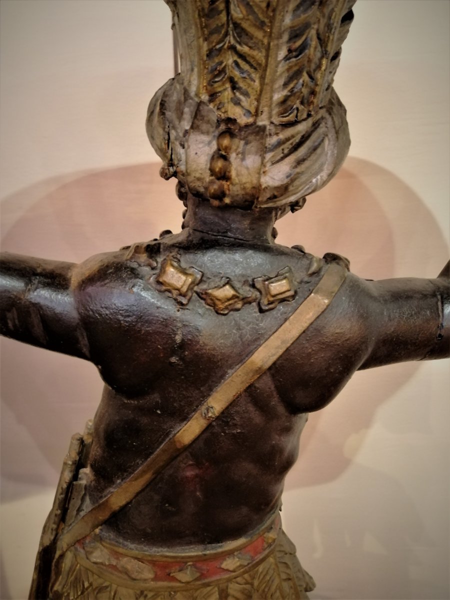 18th Century Carved Wood Bolster-photo-4