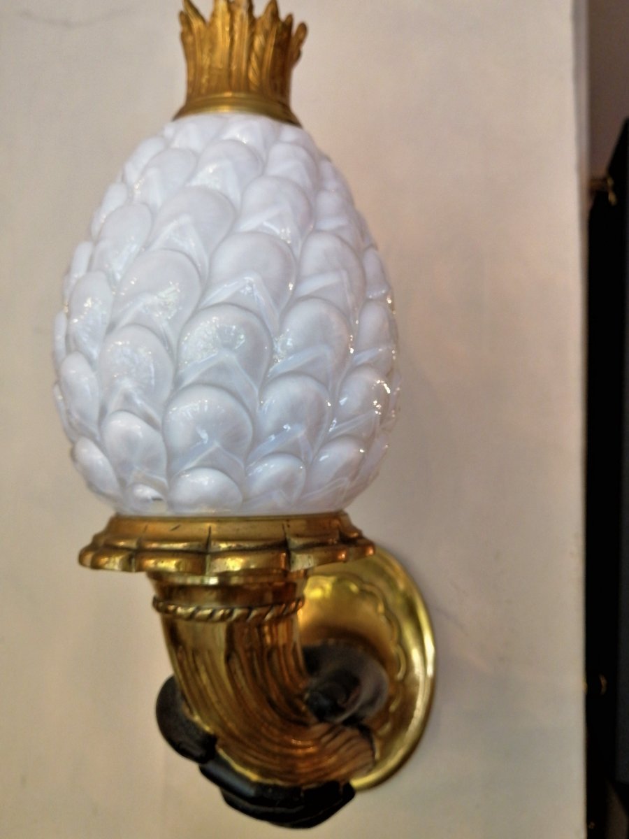 Paire d'Appliques Bronze Début XX ème Siècle