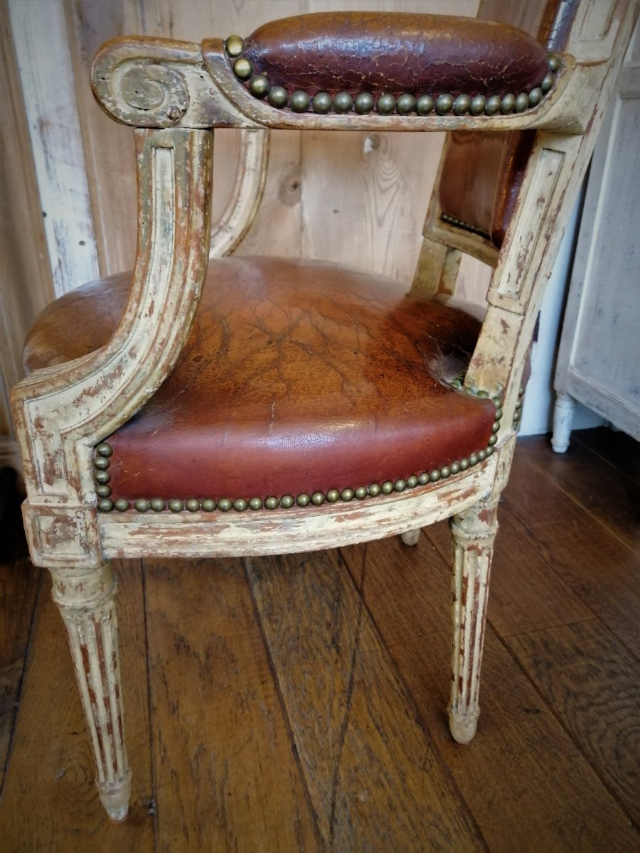 Pair Of Louis XVI Armchairs, Cabriolets-photo-4