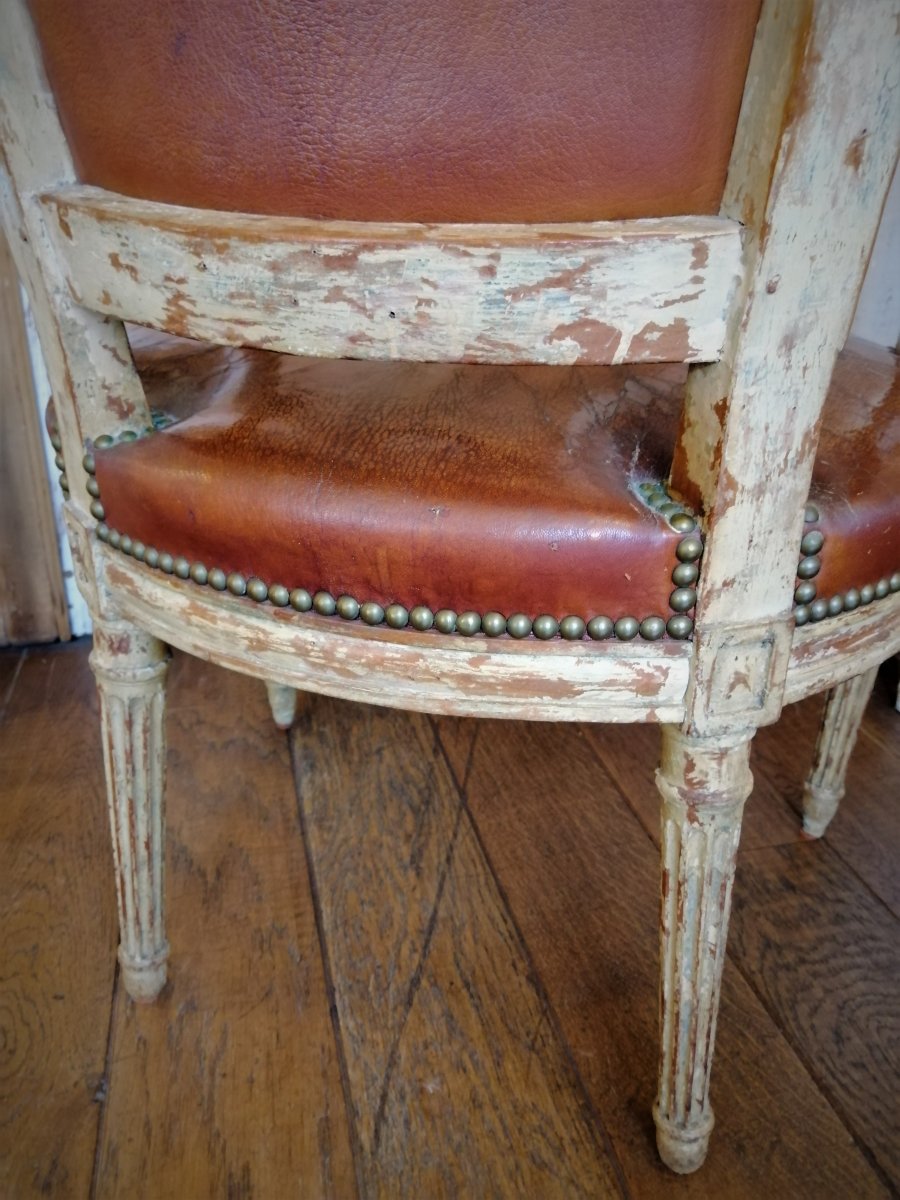Pair Of Louis XVI Armchairs, Cabriolets-photo-2