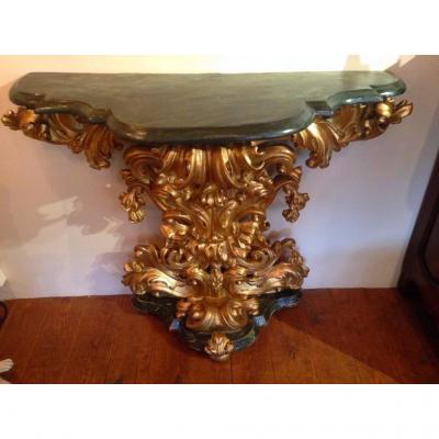 In Golden Wood Console 18th Century