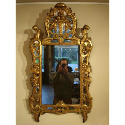 Provencal Gold Wood Mirror Mirror Says "beaucaire"