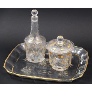 Service En Cristal Taillé Doré Beykoz, Turquie Ottoman Art