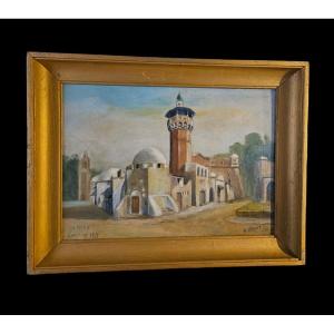 G. Heraut - Tunisie - Pavillon Tunisien - Exposition Coloniale 1931 Vincennes Huile Sur Toile