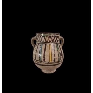 Qallaline Cruche à Eau, 19ème, Hallab, Tunisie Poterie Orientale Ottoman Vase