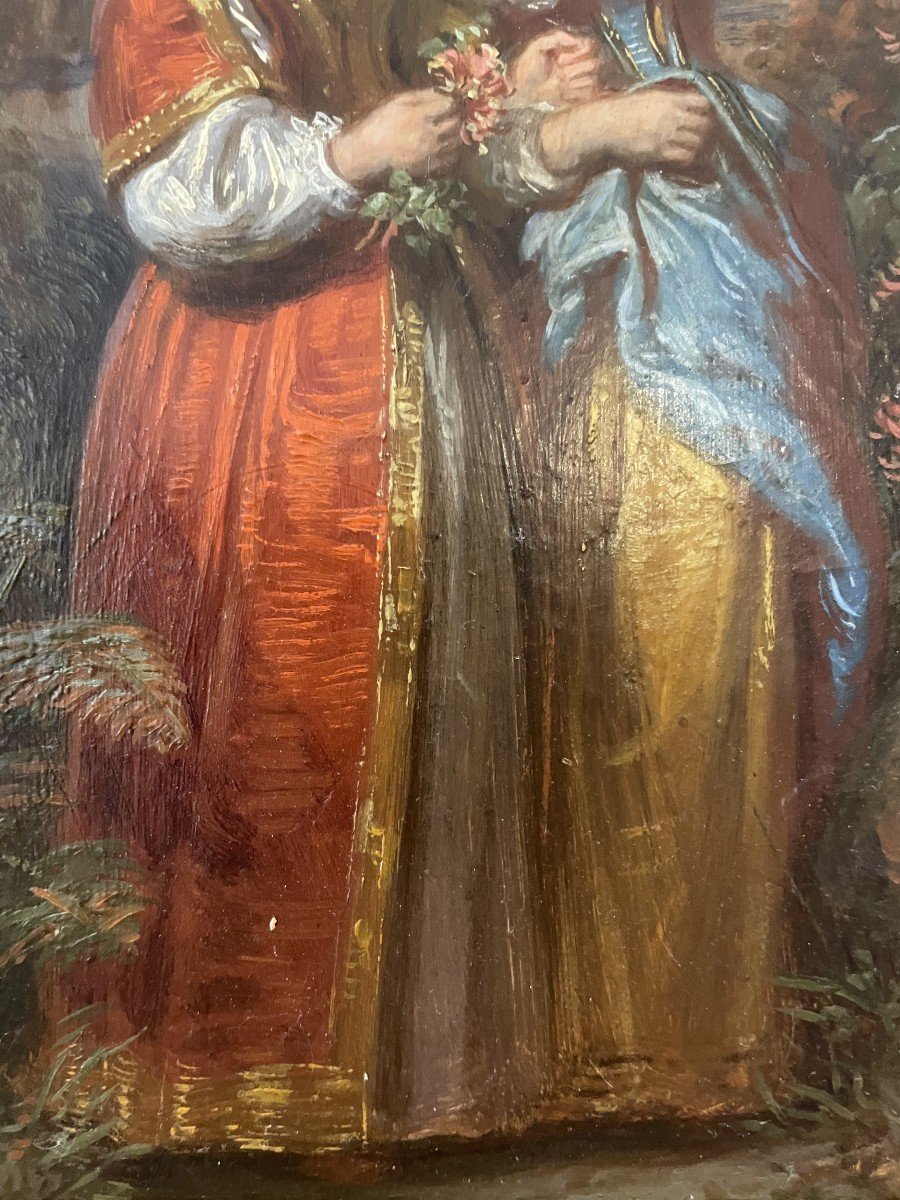 Gillot Saint-Evre (1791-1858) - Jeunes Femmes Cueillant Des Roses-photo-2