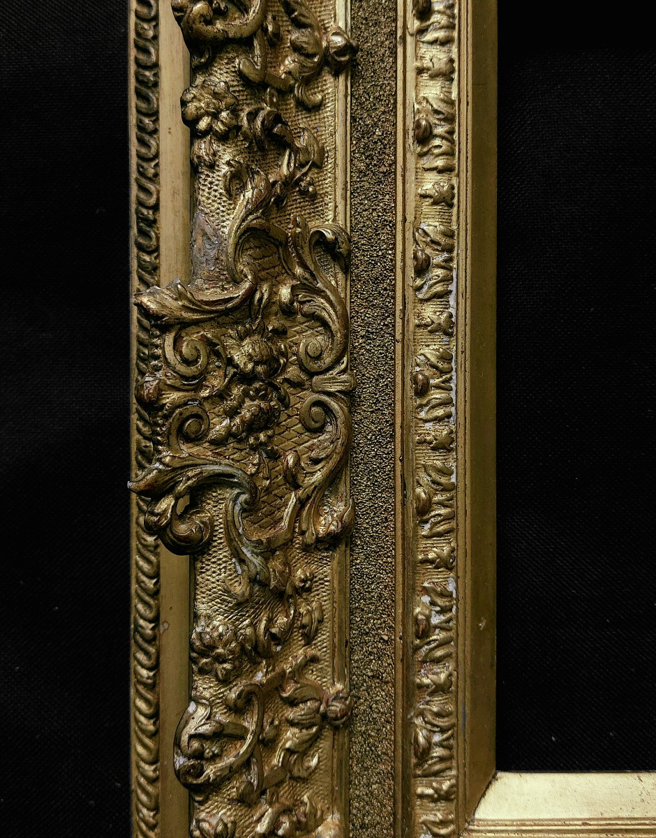 Ancien cadre doré XIXème 1P ~ 1F-photo-4