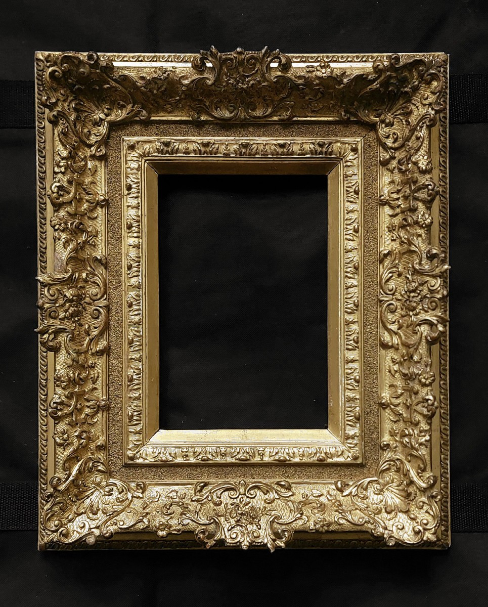 Ancien cadre doré XIXème 1P ~ 1F