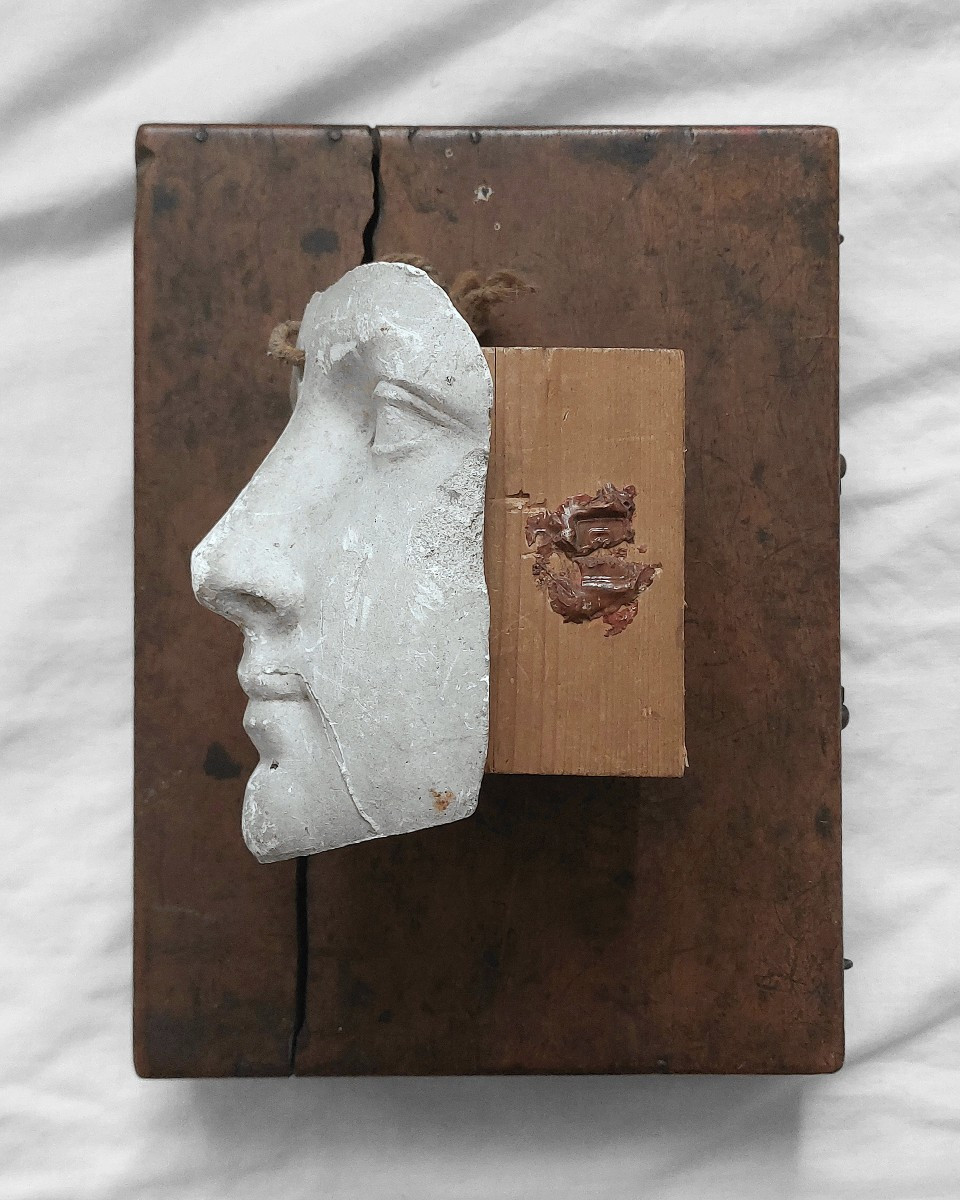 Antique Plaster Cast - Roman Face-photo-2
