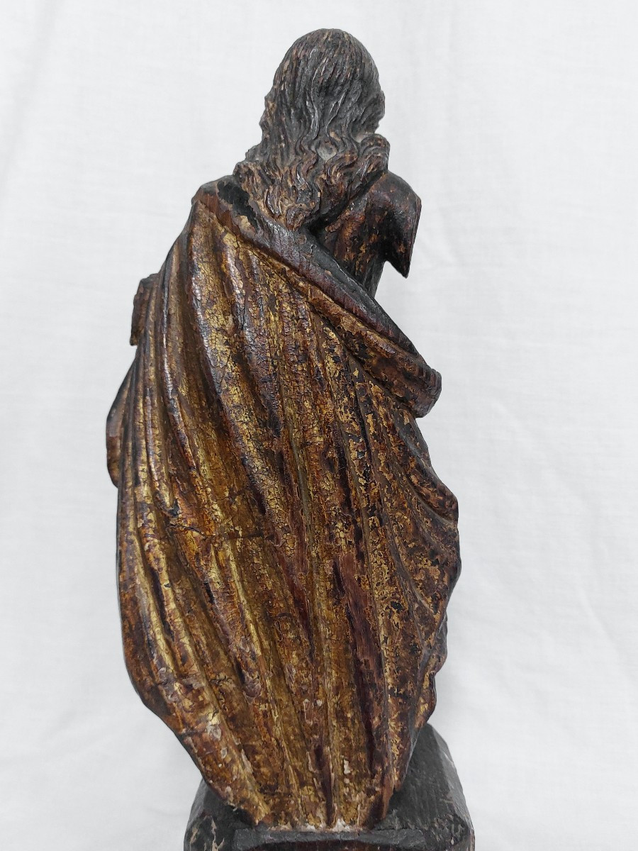 Sculpture religieuse Sao Jose de botas / Saint Joseph en bois sculpté doré  - Christ - Espagne -photo-2