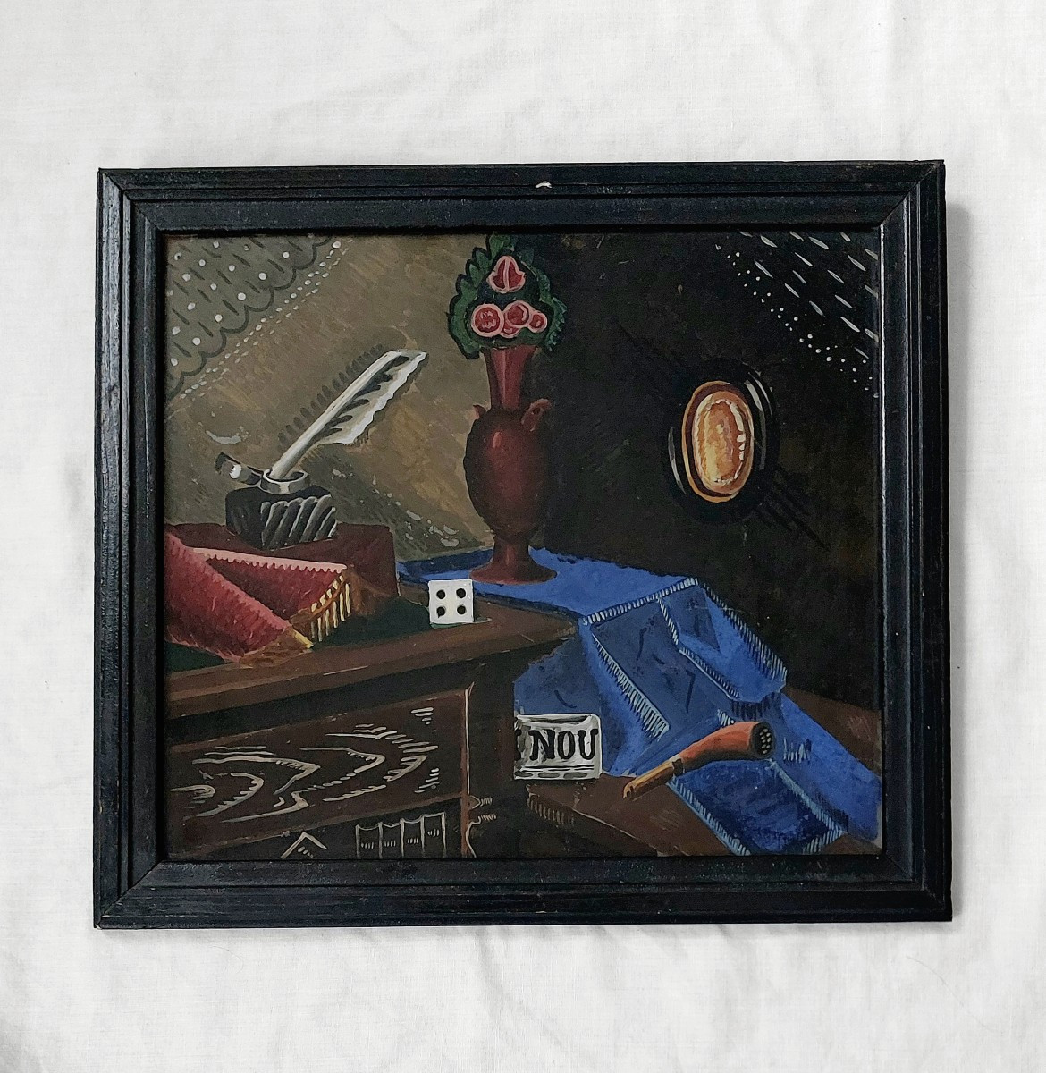 Constant Rey - Millet / Still Life 1928 / Painting On Glass