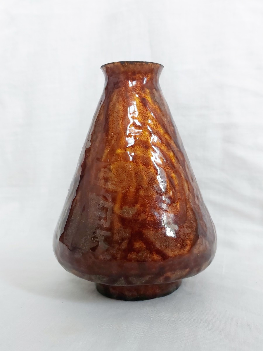Paolo De Poli - Enameled Copper Vase - Italian Design Art Déco 1940-photo-2