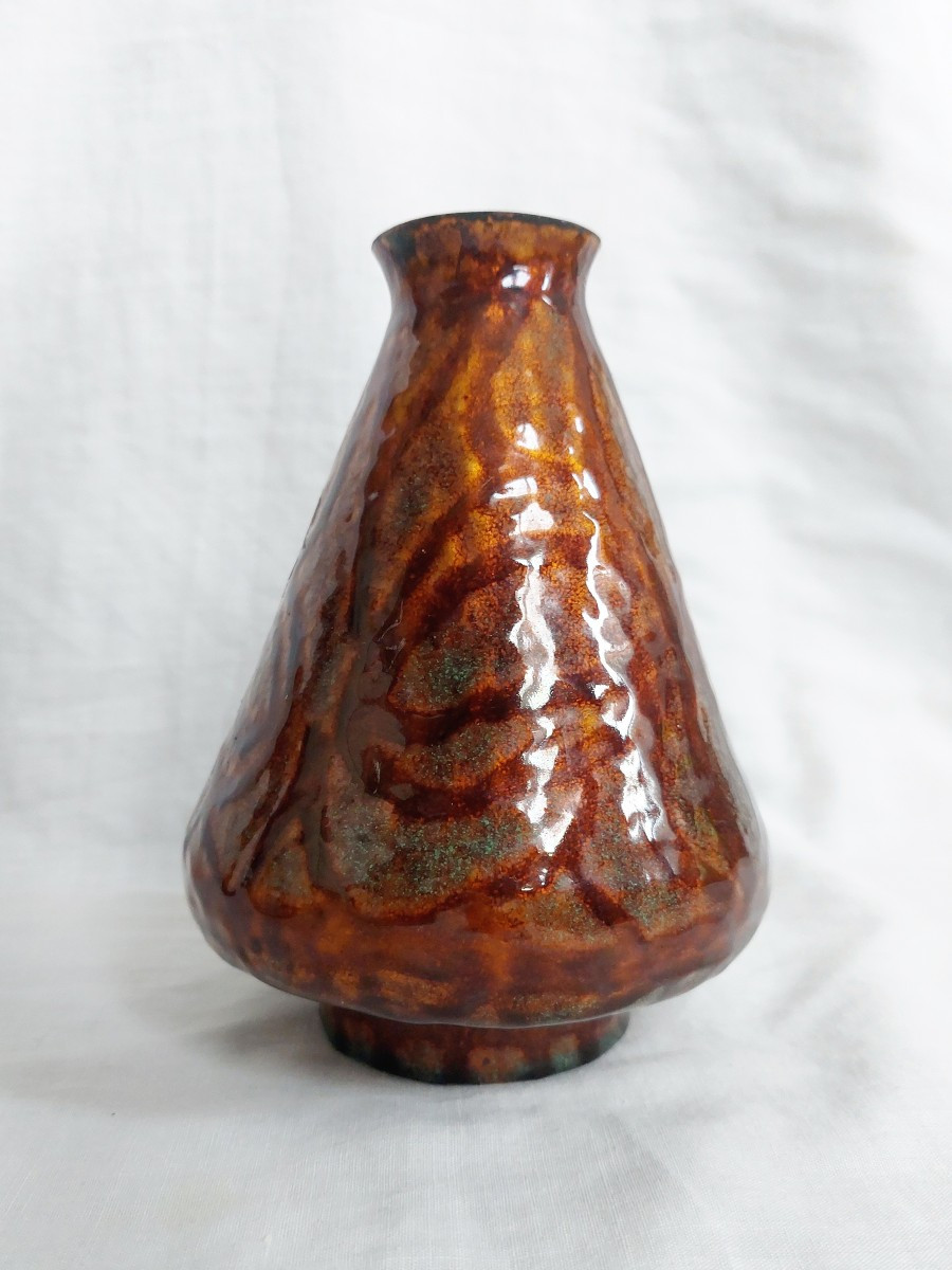 Paolo De Poli - Enameled Copper Vase - Italian Design Art Déco 1940-photo-3