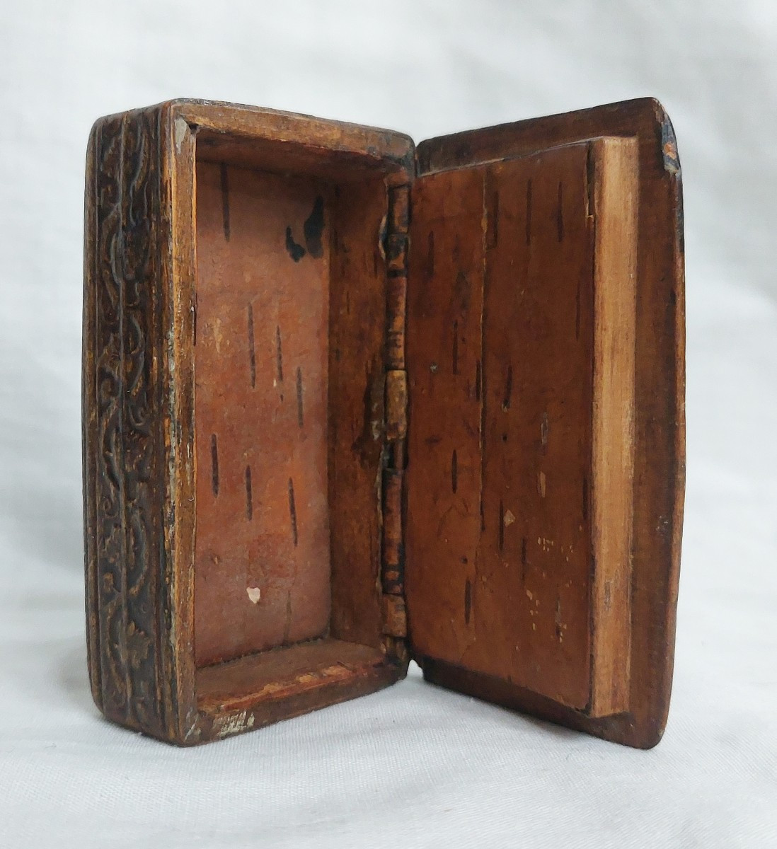 Snuffbox - Pressed Wood With Patriotic Figure - Mid-19th Century-photo-3