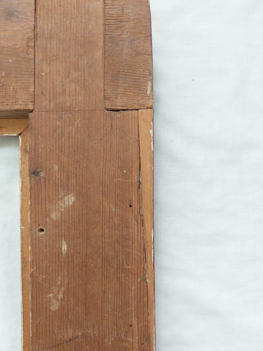 Cadre baroque 5P - Espagne XVII / XVIII - bois sculpté et doré avec ornements en sgraffito-photo-7