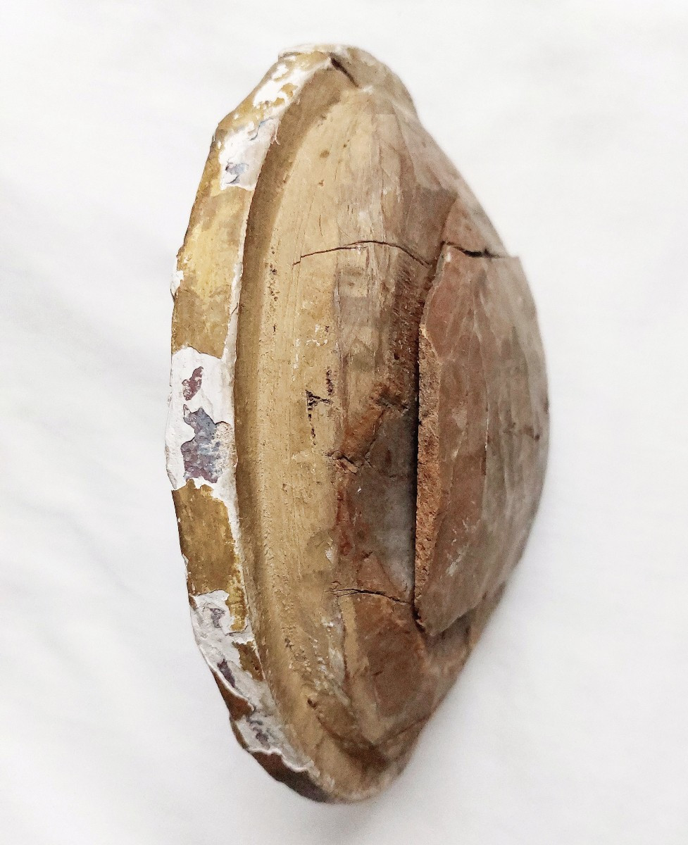 Wooden Stoup XVIII - Gilded Wood - Shell-photo-5