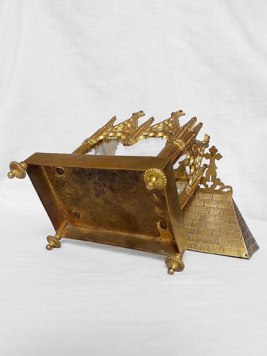 Reliquary In The Shape Of A Neo-gothic Chapel; Case; Jewel Box; Jewelry Box-photo-4