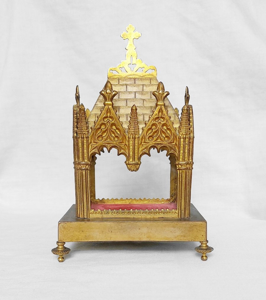 Reliquary In The Shape Of A Neo-gothic Chapel; Case; Jewel Box; Jewelry Box