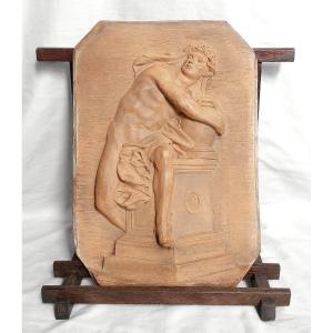 Sculpture en terre cuite - Le Secret de la tombe - A. Meulien St Marceaux Vanité Memento Mori