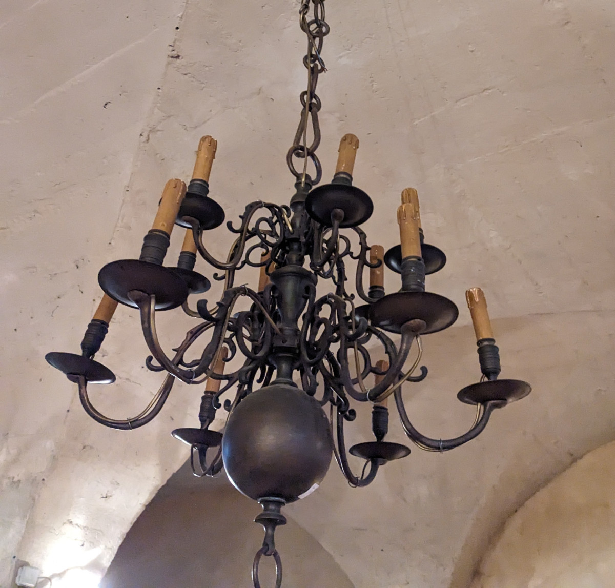 Lustre Hollandais en laiton-photo-2