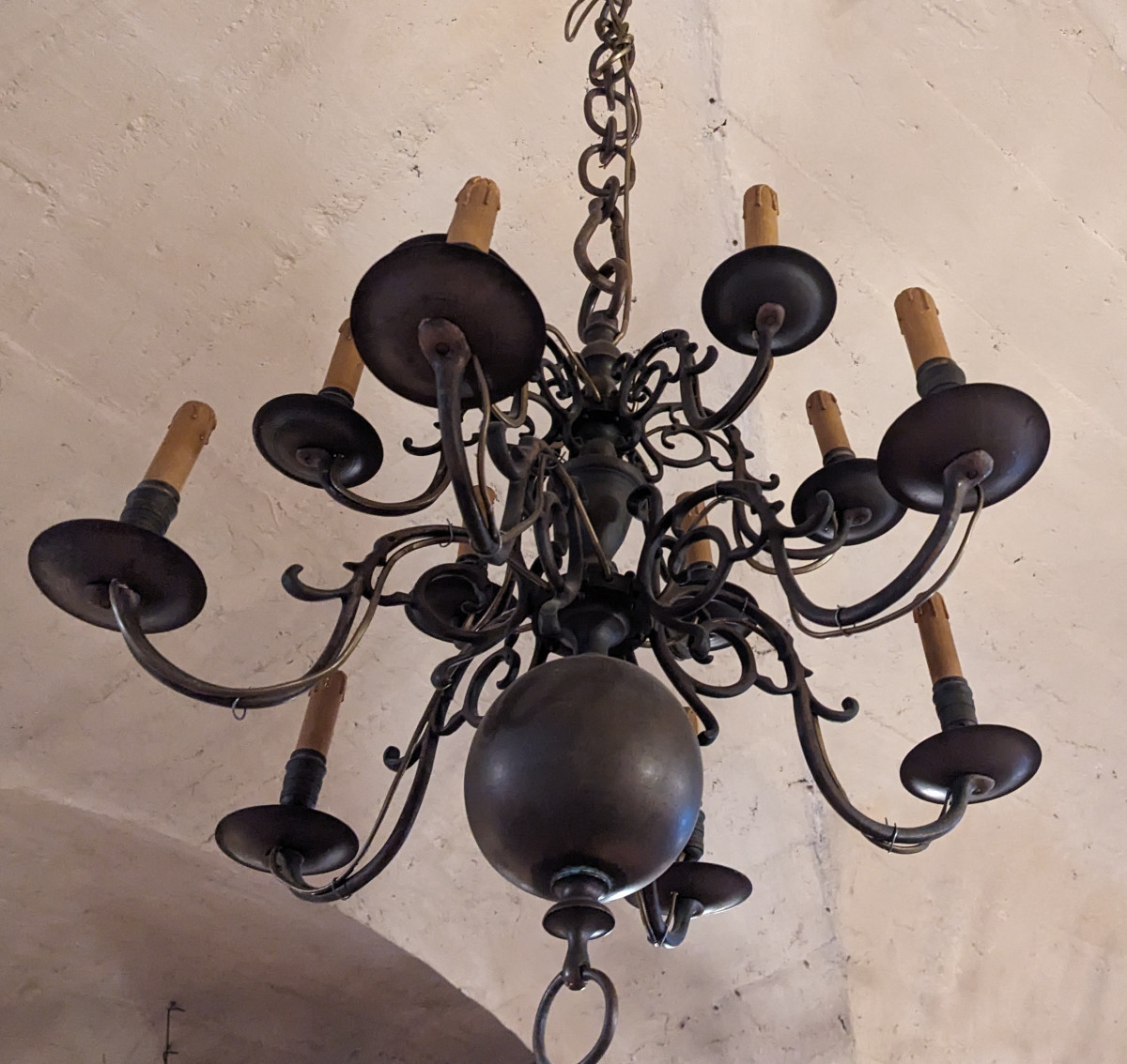 Lustre Hollandais en laiton-photo-4