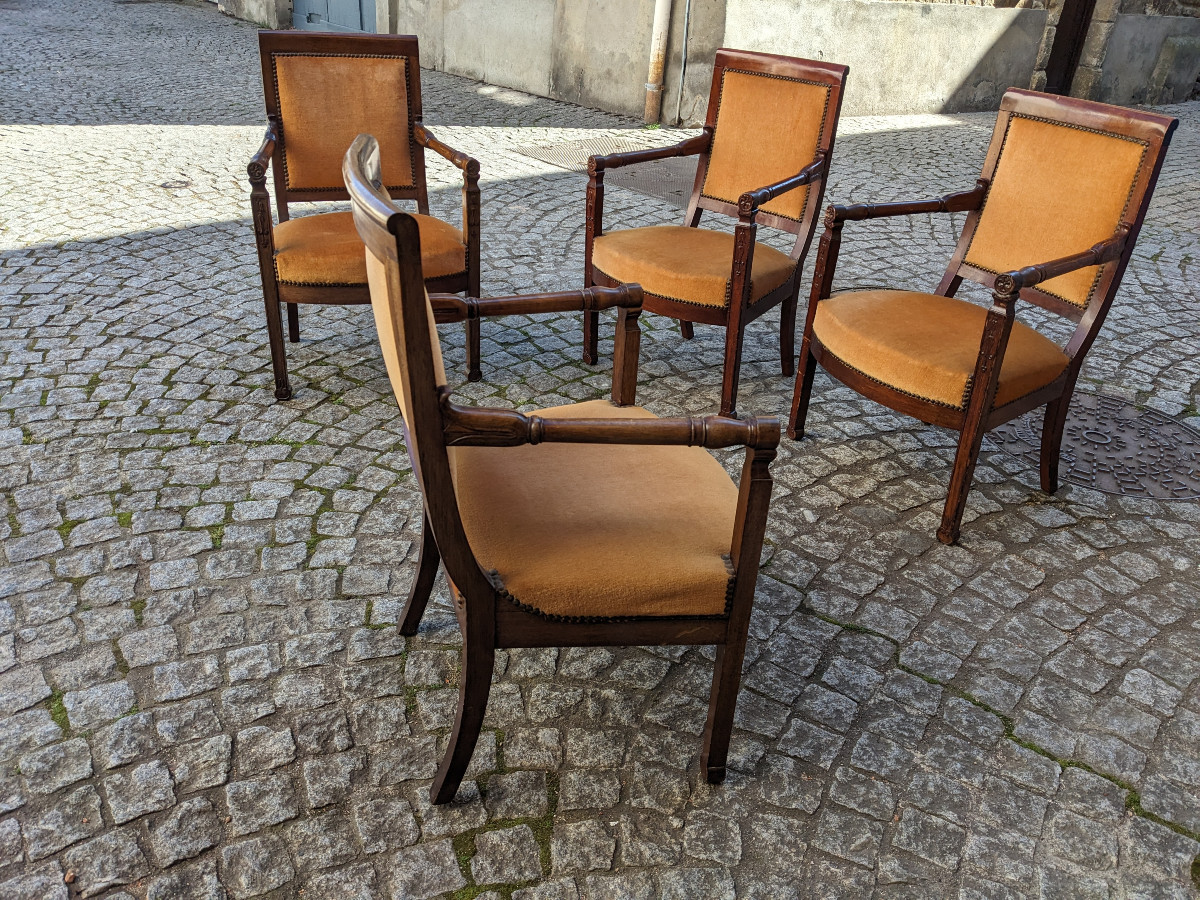 Suite Of Four Consulate Armchairs-photo-3