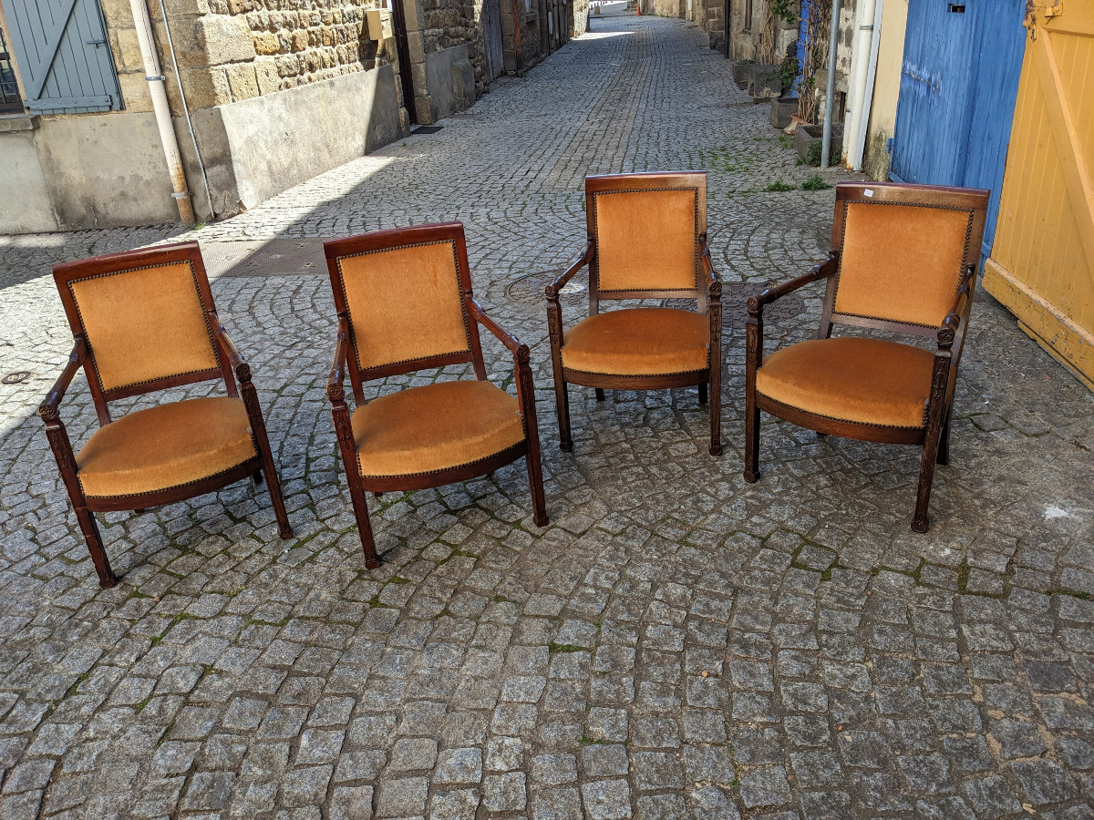 Suite Of Four Consulate Armchairs