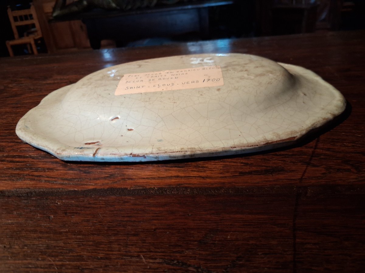Plat en faience de Rouen-photo-2
