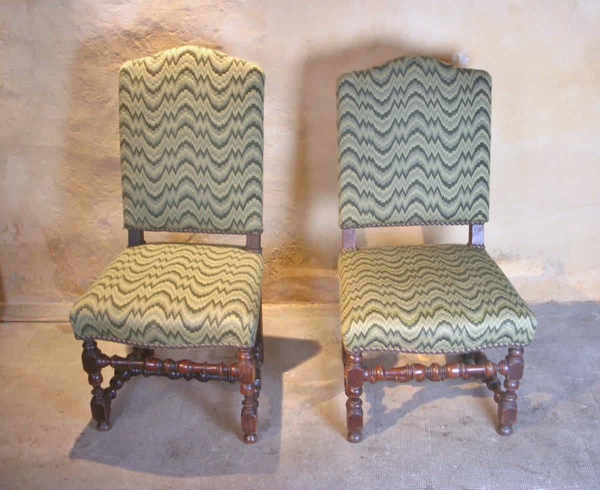 Paire De Chaises Louis XIII