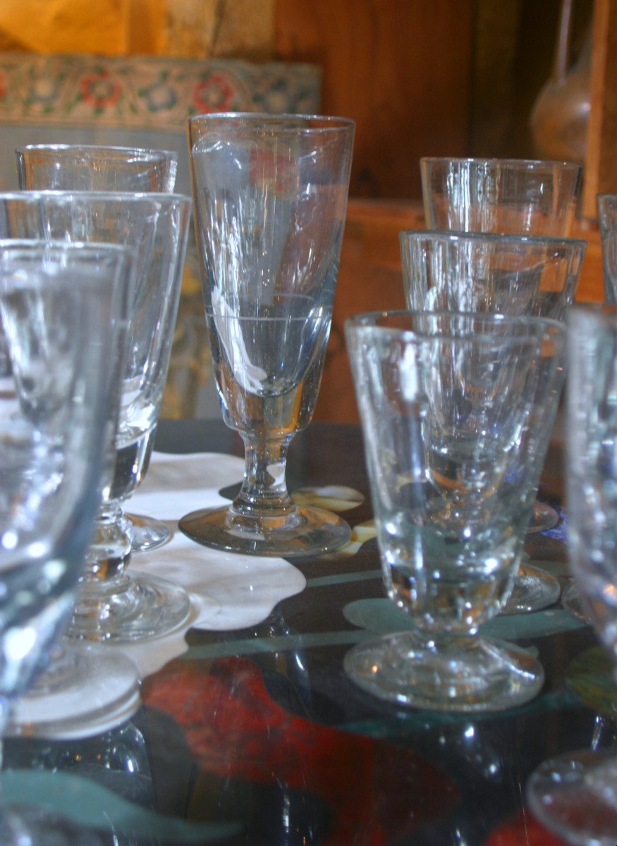 20 Bistro Glasses And 8 Matching Spoons-photo-2
