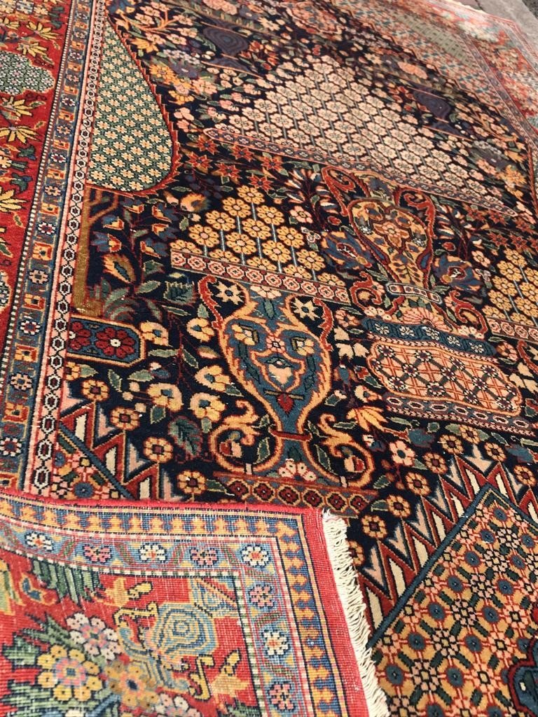  Tapis Kashan Fait En Laine,  Iran,  Fin 19ème Siècle.-photo-1