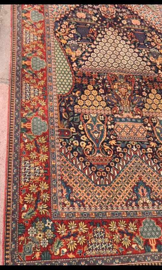  Tapis Kashan Fait En Laine,  Iran,  Fin 19ème Siècle.-photo-4