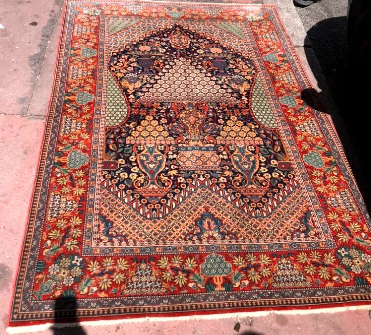  Tapis Kashan Fait En Laine,  Iran,  Fin 19ème Siècle.