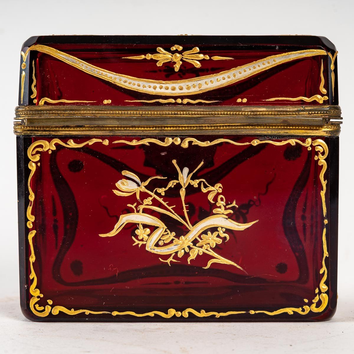 Bohemian Box Enameled In Gold, 19th Century.-photo-3